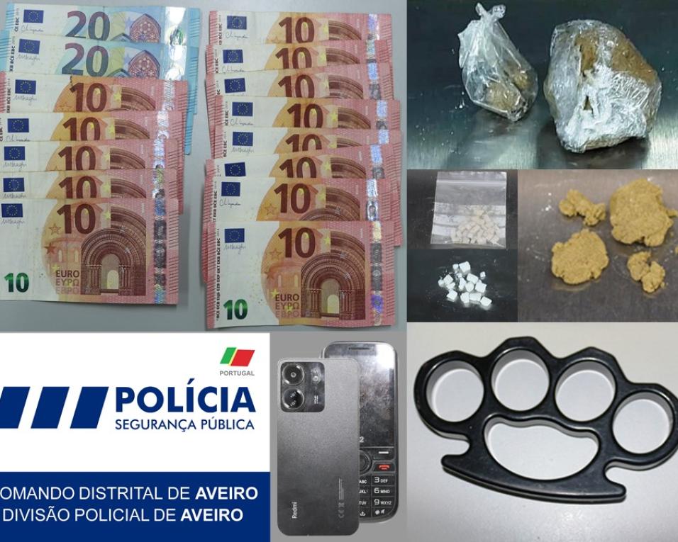 PSP: 6 detidos e 104 doses de droga apreendida em Aveiro. PSP: 6 detidos e 104 doses de droga apreendida em Aveiro.