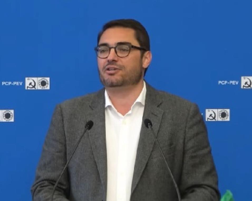 Europeias 2024: João Oliveira em comício na cidade de Aveiro. Europeias 2024: João Oliveira em comício na cidade de Aveiro.