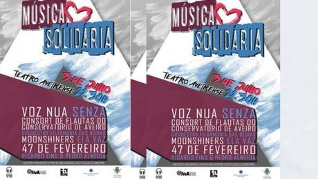 Música solidária - 3 Julho Teatro Aveirense Música solidária - 3 Julho Teatro Aveirense